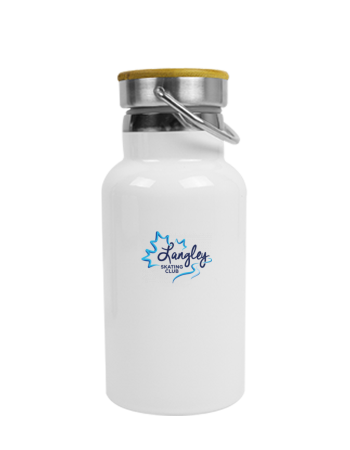 Langley Skating Club stainless water bottle with club logo