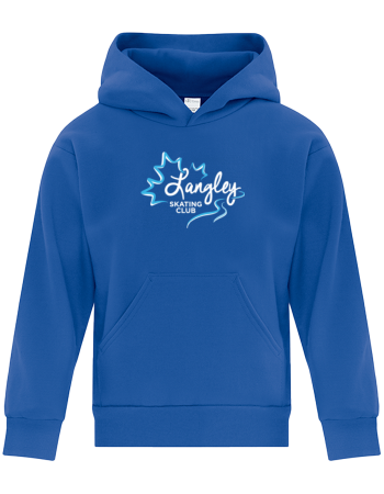 Langley Skating Club classic pullover hoodie in blue with logo